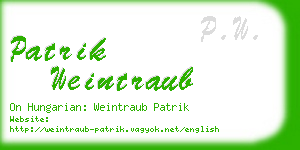 patrik weintraub business card